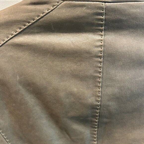 OLIVE GREEN VINCE LEATHER JACKET, Size Small - Picture 8 of 8